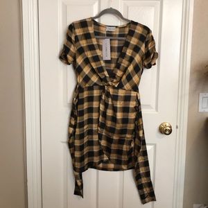 * NEVER WORN * PRINCESS POLLY CHECKERED DRESS